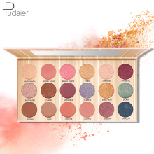 Pudaier Matte and Shimmer 18 Colour Pop Colors Blendable Eyeshadow Powder Make Up Waterproof Eye Shadow Palette Cosmetics